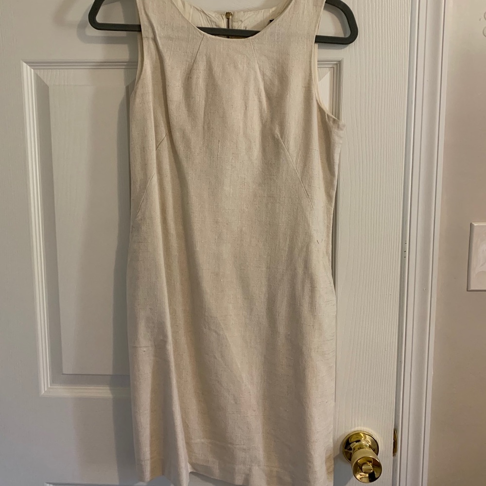 Off-White Linen Dress